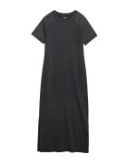 4F Rochie midi din tricot - bumbac - negru
