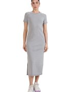4F Rochie midi - tricot - bumbac - gri