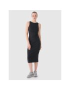 4F Rochie Sport Neagra Femei Bretele Largi - Slim Fit - Bumbac 95% - Sezon SS25 - Sportstyle