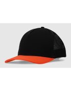 4F Sapca unisex - model trucker - sintetic - negru/portocaliu