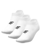 4F Set 3 perechi sosete dama Poliamida - Alb - Alb