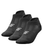 4F Set 3 perechi sosete dama Poliamida - Negru - Negru