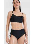 4F Slip de bikini negru - elastic - cu talie inalta - pentru femei - sintetic