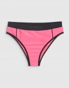 4F Slip de bikini pentru femei roz - elastic - talie medie - sintetic