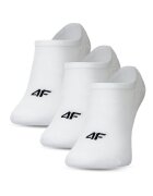 4F Sosete barbati no-show set 3 perechi - bumbac respirabil - albe - comfort zilnic si sportstyle -