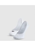 4F Sosete dama set 2 perechi - alb/gri - 35-38 EU - bumbac