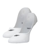 4F Sosete Fara Cusaturi Femei - Set 2 Perechi - Bumbac - No-Show - Alb - Sportstyle