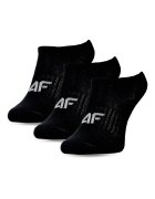 4F Sosete pentru fete - set de 3 - negre - bumbac - casual