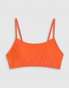 4F Sutien de bikini portocaliu - material elastic - cupe detasabile - sintetic
