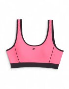 4F Top bikini roz - material elastic - cupe detasabile - sintetic