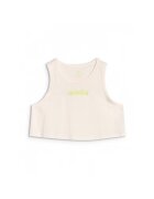 4F Top scurt imprimeu - alb - 100% bumbac - pentru fete