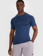 4F Tricou antrenament barbati denim - L-XL - croiala slim - fara cusaturi