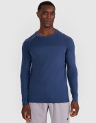 4F Tricou Antrenament Barbati Maneci Lungi - Tehnologie Dry - Poliamida - Croiala Regular - Culoare Denim - Marime S/M