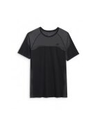 4F Tricou Antrenament Barbati - Negru Intens - Croiala Regular Fit - Fara Cusaturi - Poliamida - Sport Training - S/M - Negru
