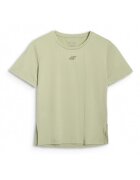 4F Tricou Antrenament Femei Verde Deschis - Reciclat - Verde deschis