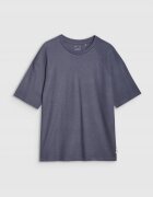 4F Tricou barbatesti - supradimensionat - gri - bumbac-modal