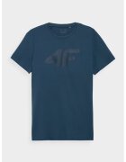 4F Tricou barbati - 302882304 - Bumbac - Albastru