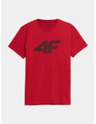 4F Tricou barbati - 302882328 - Bumbac - Rosu