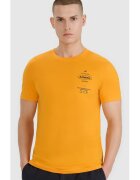 4F Tricou barbati portocaliu - bumbac 100% - maneca scurta - imprimeu sportiv