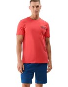 4F Tricou cu maneca scurta - barbati - corai - bumbac