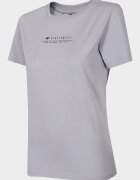 4F Tricou dama bumbac - gri deschis -