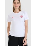 4F Tricou dama imprimeu vultur - alb - bumbac 100% -