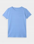 4F Tricou dama Slim Fit - bumbac 95% - confortabil - elastic - albastru