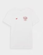 4F Tricou de barbati alb - bumbac