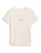 4F Tricou femei bumbac ecru - Alb ecru
