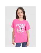 4F Tricou fete JRSS25TTSHF2644 - Bumbac - Roz - Roz