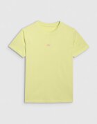 4F Tricou oversize femei galben pal bumbac - Galben pal