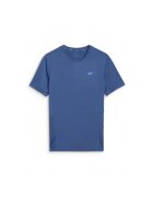 4F Tricou pentru barbati slim - uscare rapida - albastru marin - material sintetic