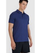 4F Tricou polo barbat croiala normala - elastic - albastru marin - material sintetic