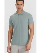 4F Tricou polo barbat kaki - bumbac - croiala regulata - gri