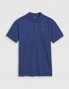 4F Tricou polo barbati bumbac - albastru marin - croiala normala - guler clasic cu 3 nasturi