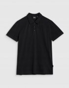 4F Tricou polo barbati croiala obisnuita - bumbac 100% - negru