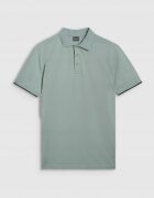 4F Tricou polo barbati kaki - bumbac/sintetic/viscoza