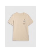 4F Tricou sport barbati bej - 100% bumbac