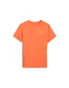 4F Tricou sport barbati slim - uscare rapida - portocaliu - material sintetic