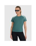 4F Tricou sport dama antrenament - usor - verde - poliester