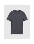 4F Tricou sport gri - uscare rapida - material sintetic - slim