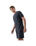 4F Tricou sportiv barbati maneca scurta - uscare rapida - negru - poliester/elastan