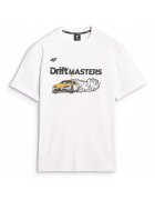 4F Tricou Unisex Drift Masters Drift - 100% Bumbac - SS25 - Alb
