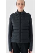 4F Vesta pentru femei puf sintetic - neagra - croiala subtire - matlasare orizontala