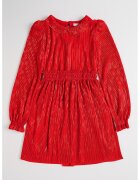 Abel & Lula Rochie evazata cu guler Peter Pan - Rosu vermillion