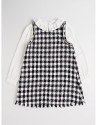 Abel & Lula Set de sarafan si bluza - Negru/Alb murdar