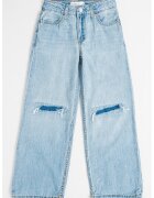 Abercrombie & Fitch Blugi relaxed fit cu talie medie - Albastru pastel