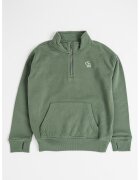 Abercrombie & Fitch Bluza de trening cu fenta cu fermoar si fente pentru degetele mari - Kaki pal