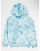 Abercrombie & Fitch Hanorac din amestec de bumbac cu model tie-dye - Albastru aquamarin