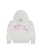 Abercrombie & Fitch Hanorac din amestec de bumbac cu text - Bej deschis melange/Roz